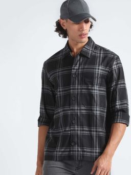 Calvin Klein - Men Black Checks Casual Shirt