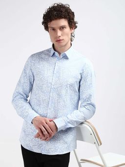 Calvin Klein - Men Blue Floral Casual Shirt