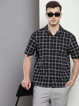 Calvin Klein - Men Black Checks Casual Shirt