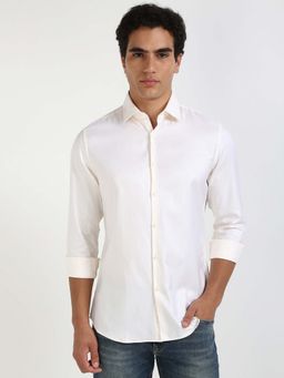 Calvin Klein - Men Beige Solid Casual Shirt