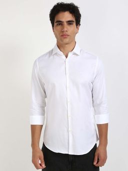 Calvin Klein - Men White Solid Casual Shirt