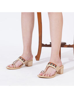 Sole House - Berlin Kolhapuri Gold Heels