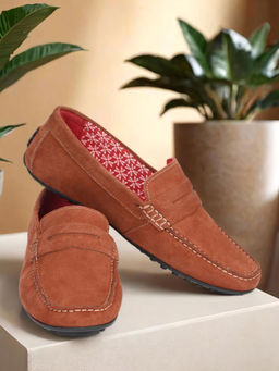 V8 by Ruosh - The Seti Tan Suede Men Casual Loafers