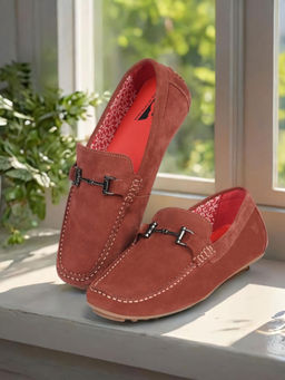 V8 by Ruosh - The Seti Tan Suede Men Casual Loafers