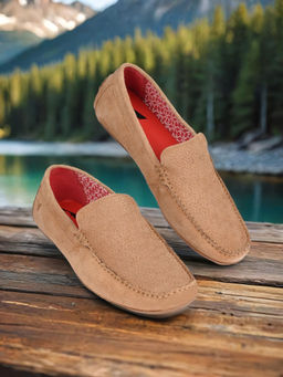 V8 by Ruosh - The Seti Beige Suede Men Casual Loafers