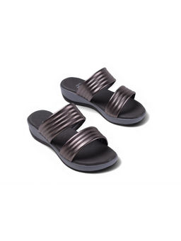 Coral Haze - Metallic Vegan Leather Women Sandals