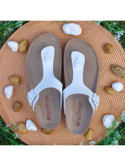 NoStrain - Thong Cork Sandals - Great White