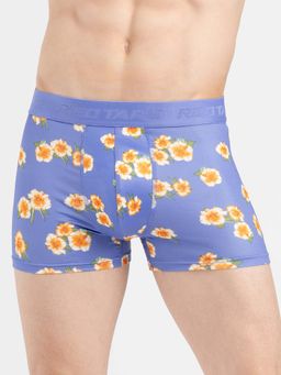 Red Tape - Men's Blue Printed Elasticated Polyester Stretched Trunk