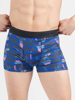 Red Tape - Men's Dark Blue Printed Elasticated Polyester Stretched Trunk