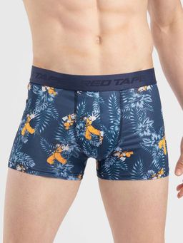 Red Tape - Men's Blue Printed Elasticated Polyester Stretched Trunk