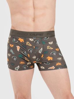 Red Tape - Men's Olive Printed Elasticated Polyester Stretched Trunk