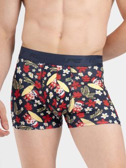 Red Tape - Men's Black Printed Elasticated Polyester Stretched Trunk