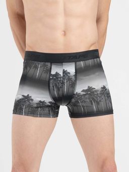Red Tape - Men's Ash Black Printed Elasticated Polyester Stretched Trunk