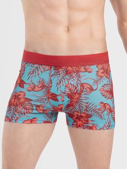 Red Tape - Men's Blue Printed Elasticated Polyester Stretched Trunk