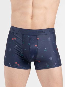 Red Tape - Men's Navy Blue Printed Elasticated Polyester Stretched Trunk