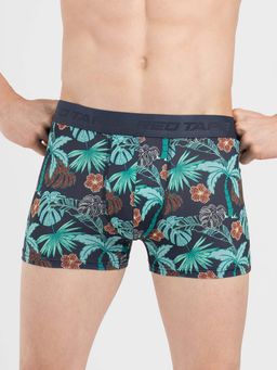 Red Tape - Men's Navy Blue Printed Elasticated Polyester Stretched Trunk