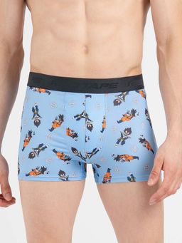 Red Tape - Men's Light Blue Printed Elasticated Polyester Stretched Trunk