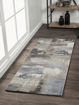 OBSESSIONS - Abstract Polypropylene Beige and Grey Runner