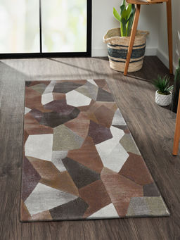 OBSESSIONS - Abstract Polypropylene Rust and Olive Runner