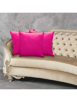 I wish - Pink Decorative Art Silk Cushion Cover - Pack Of 3