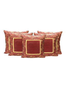 I wish - Frame Dupion Silk & Royal Jacquard Cushion Cover - Pack Of 5