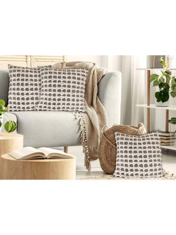 I wish - Cotton Cushion Cover with Hand Weave Pattern - Pack Of 3