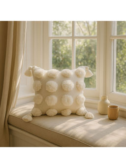 THROW PILLOW - Neutral Cotton Basketweave Cushion Cover