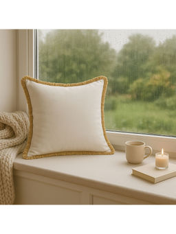 THROW PILLOW - Chic Ivory Cushion Cover