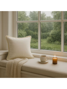 THROW PILLOW - Sumptuous White Velvet Cushion Cover