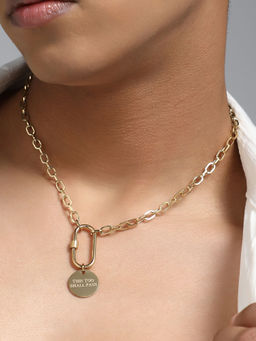 French Accent - Men's The Industrial Orb Chain Necklace - California Gold