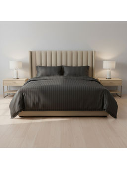 LANE LINEN - Charcoal Galaxy Cotton Bedsheet with 2 Pillow Covers