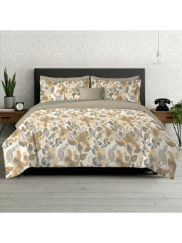 LANE LINEN - Grey Symphony Cotton Bedsheet with 2 Pillow Covers