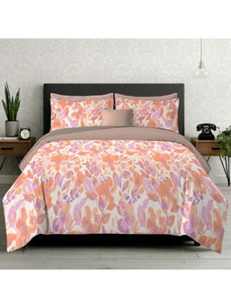 LANE LINEN - Pink Symphony Cotton Bedsheet with 2 Pillow Covers