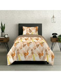 LANE LINEN - Peach Symphony Cotton Bedsheet with 1 Pillow Cover (Single)