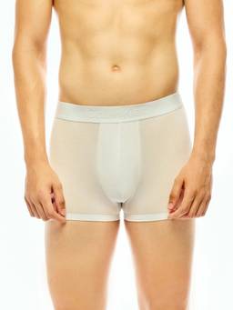 Calvin Klein - White Solid Mid Rise Trunk