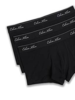 Calvin Klein - Black Solid Low Rise Trunks (Pack of 3)