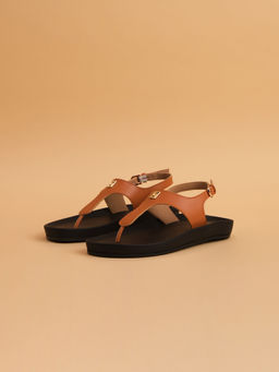 ERIDANI - Solid Tan Astrid Flats