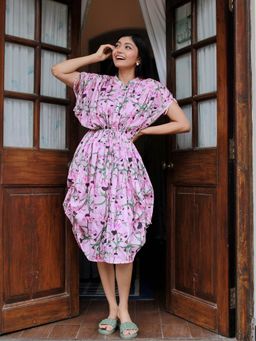 House of Fett - Coneflower Freesize Printed Kaftan Dress (Set of 2)