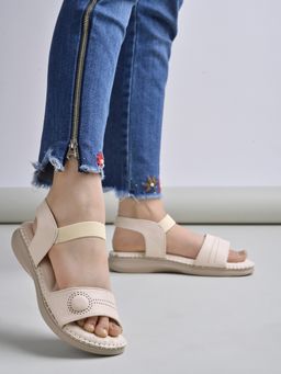 Shoetopia - Orthopedic Comfortable Doctor Sole Peach Sandals for Women