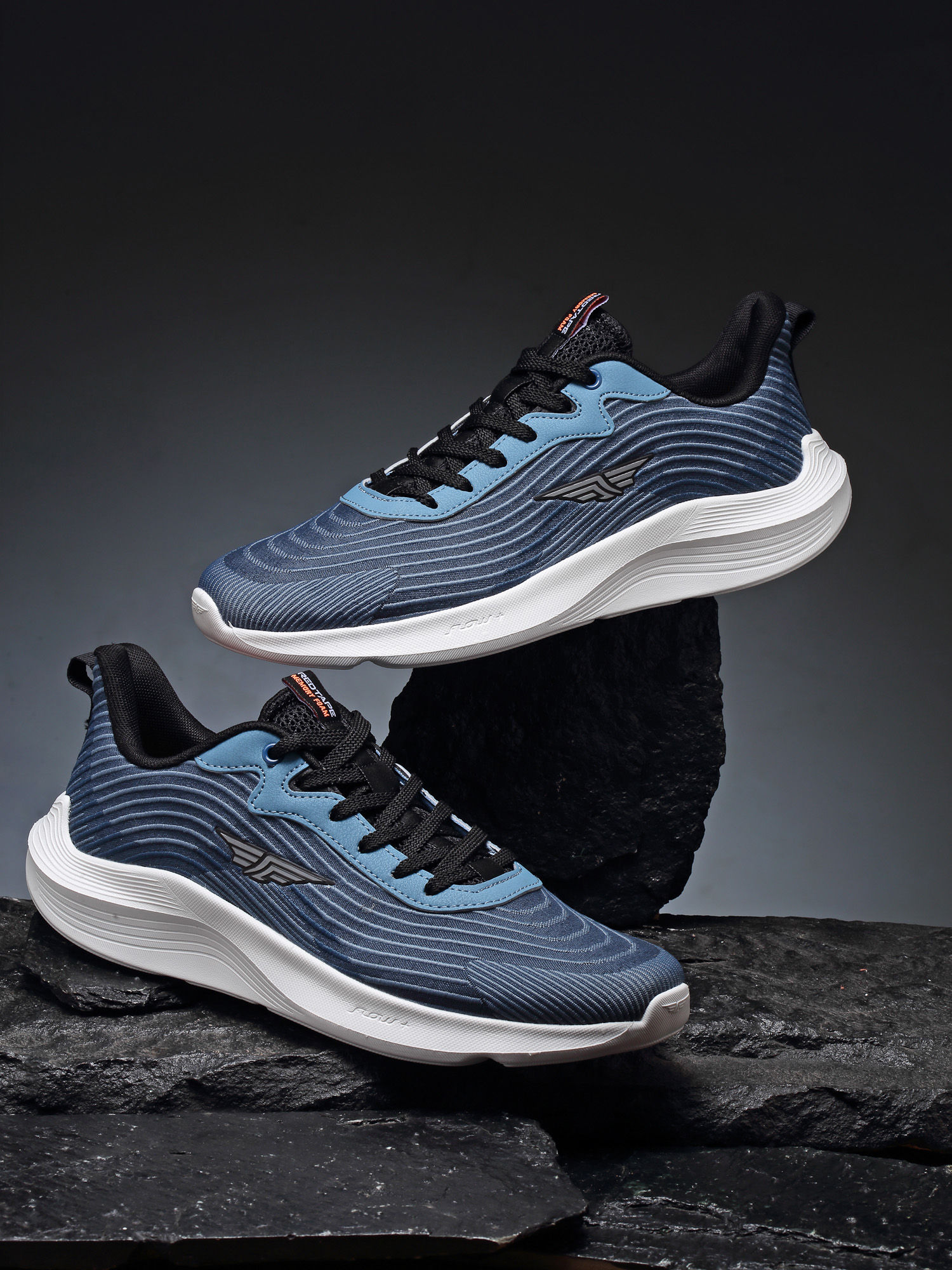 Red Tape Solid Navy Blue Walking Shoes 