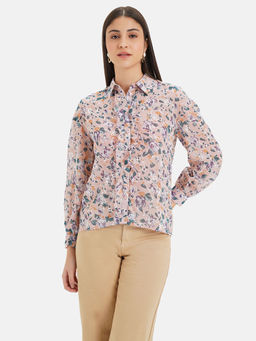 Kazo - Frill Detailed Embroidered Shirt