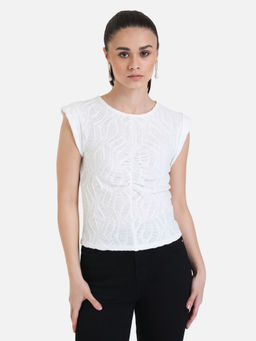 Kazo - Gathered Top With Short Sleeve