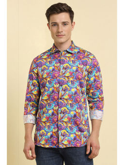 Allen Solly - Men Multi-Color Slim Fit Print Full Sleeves Casual Shirt