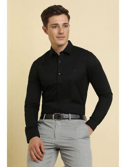 Allen Solly - Men Black Slim Fit Solid Full Sleeves Formal Shirt