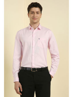 Allen Solly - Men Pink Slim Fit Print Full Sleeves Formal Shirt