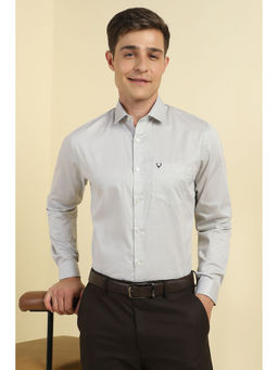 Allen Solly - Men Grey Slim Fit Check Full Sleeves Formal Shirt