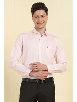Allen Solly - Men Pink Slim Fit Print Full Sleeves Formal Shirt