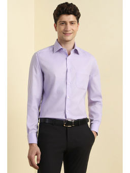 Allen Solly - Men Lavender Regular Fit Solid Full Sleeves Formal Shirt