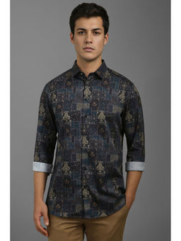 Louis Philippe - Men Multi-Color Slim Fit Print Full Sleeves Casual Shirt