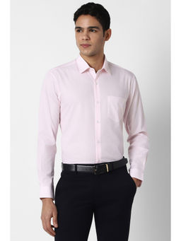 Peter England - Men Pink Regular Fit Full Sleeves Formal Shirt